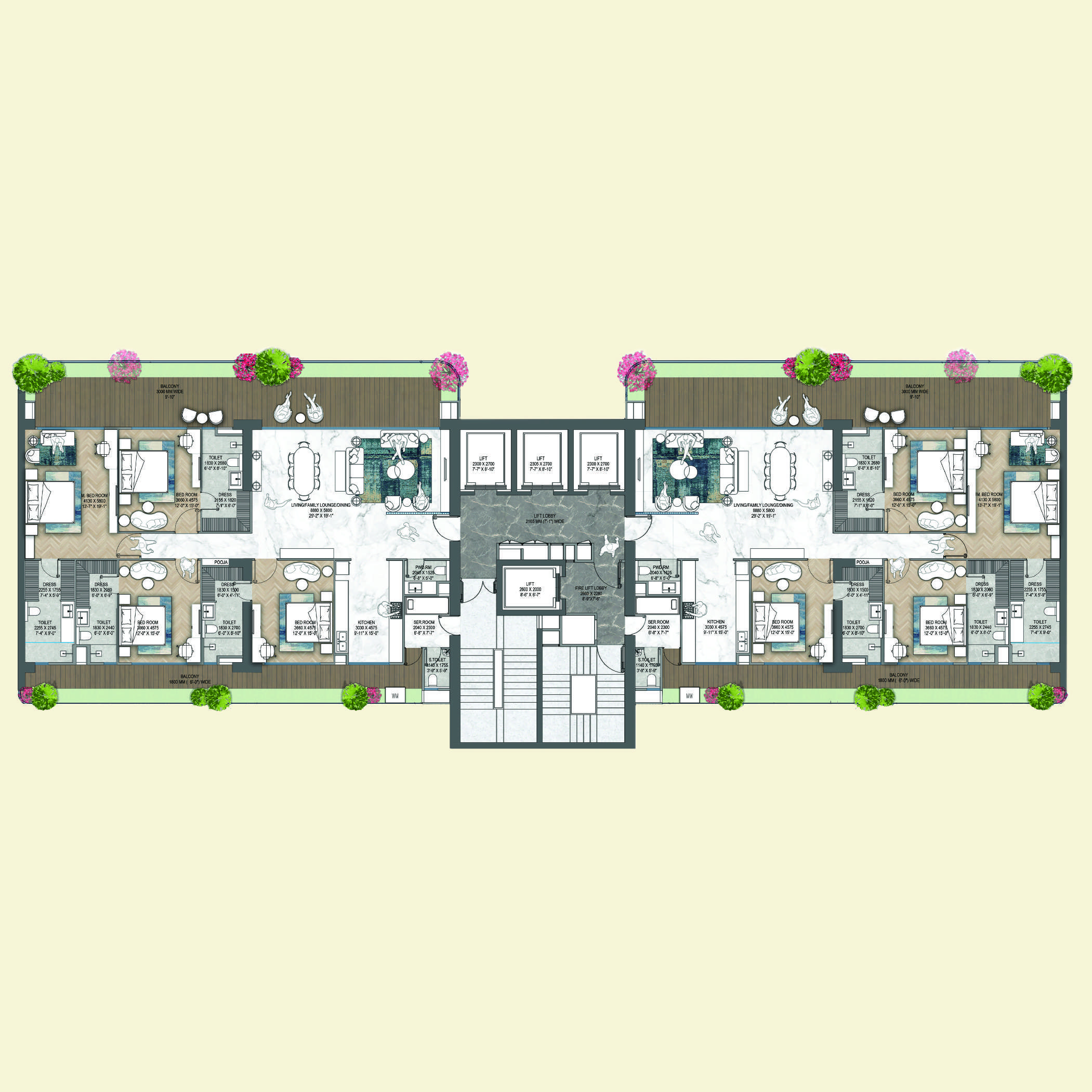 M3M Jacob & Co. BILLIONAIRE Floor Plan